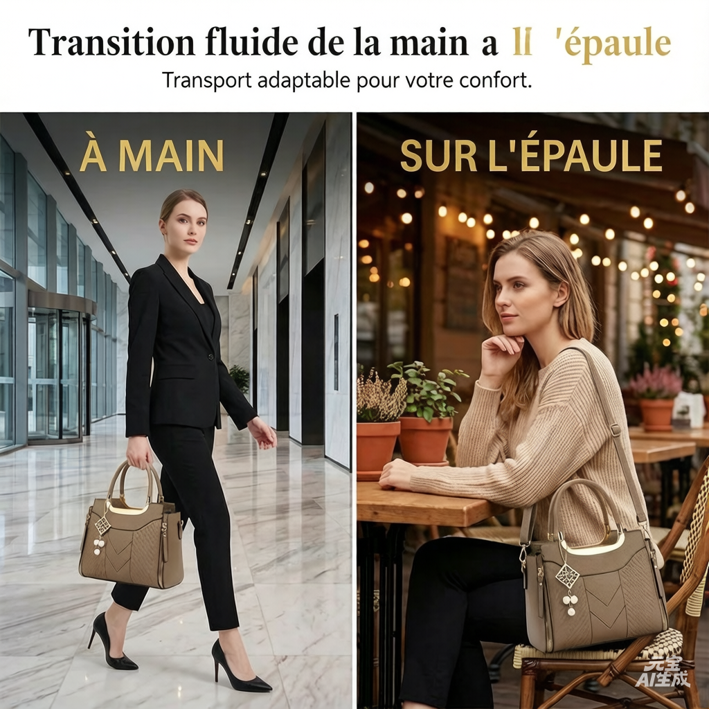 🌸👜 Grand Cabas en Cuir Végan | Format A4 Ultraléger & Structuré | Le Compagnon Idéal Travail & Week-end
