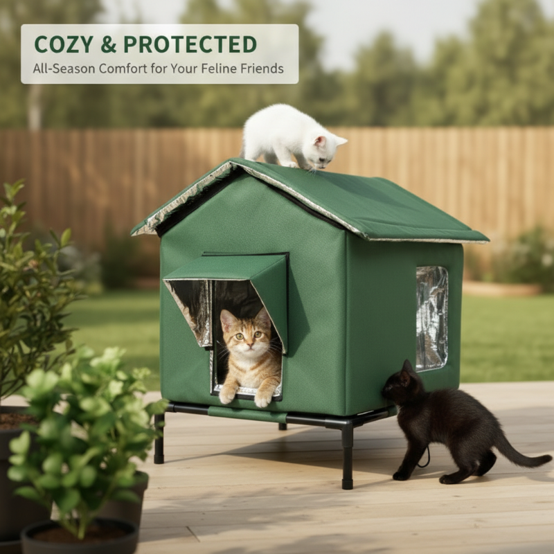 đ± PROMO LIMITĂE 50% DE RĂDUCTION ! âš Maison pour Chat dâExtĂ©rieur surĂ©levĂ©e â ImpermĂ©able, Isolante, Stable et Pliable đ§ïž