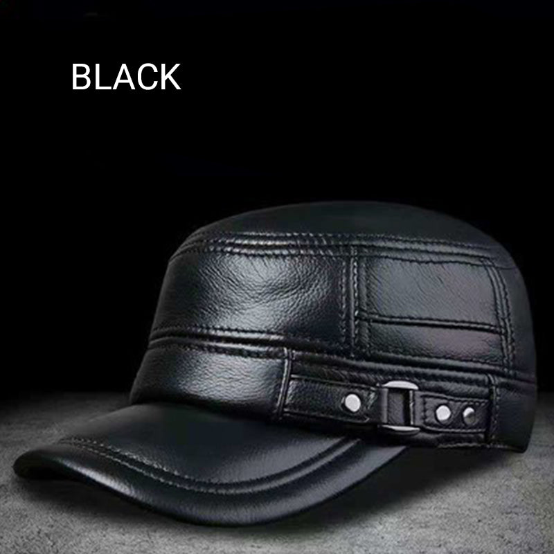 ✨Casquette de baseball chaude avec dessus plat en cuir de haute qualité💝