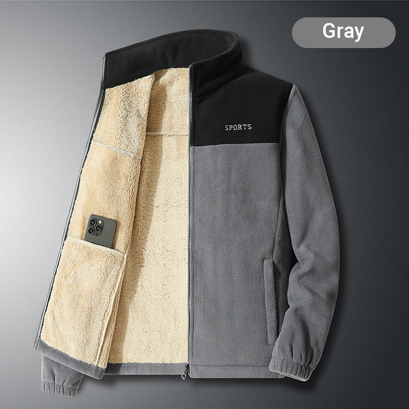 Veste chaude entièrement zippée pour homme