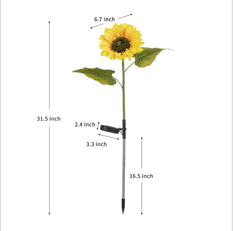 đ» PROMO LIMITĂE 50% DE RĂDUCTION ! âš Lampe Solaire Tournesol de Jardin â Ăclairage LED, Design RĂ©aliste, 8h dâAutonomie đ