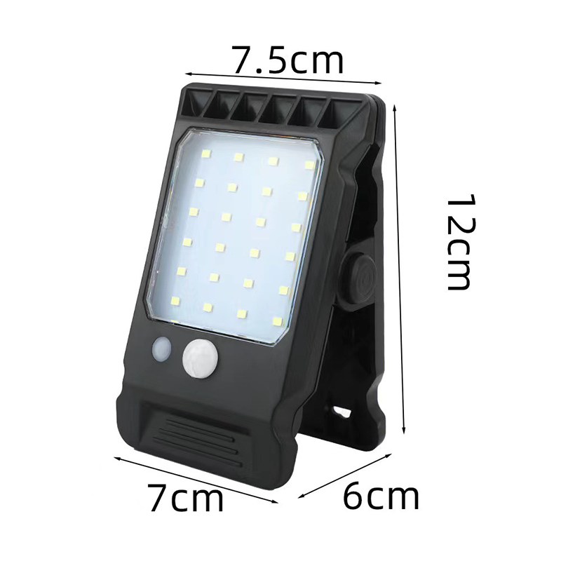 Lampe à pince solaire avec détecteur de mouvement