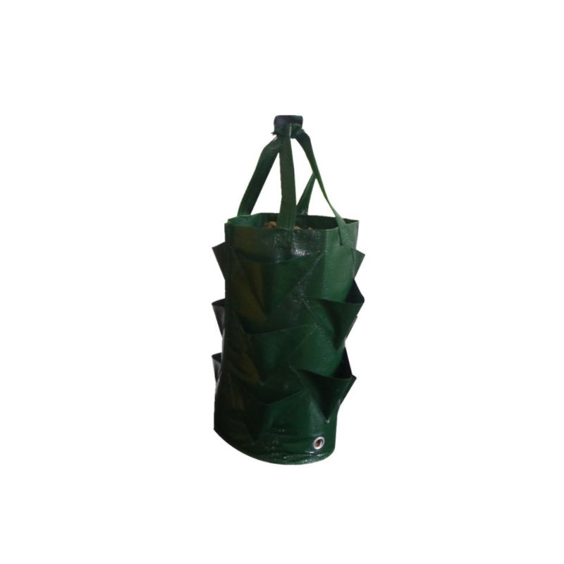 Sac de jardinière de fraises suspendu avec poches latérales