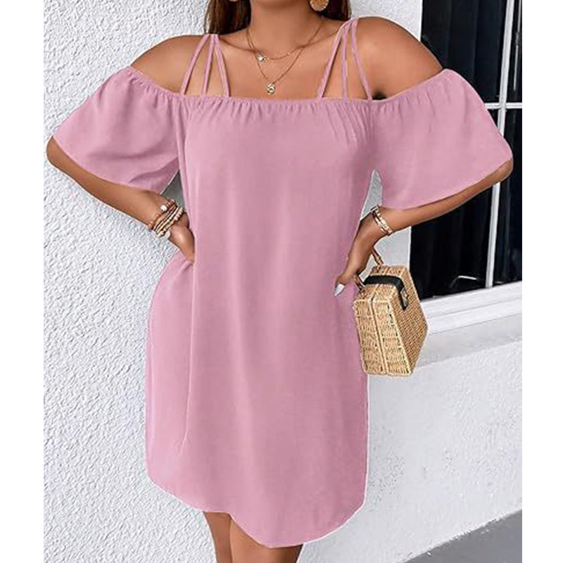 đ„Superbe affaiređ Robe Ă©lĂ©gante unie pour femme