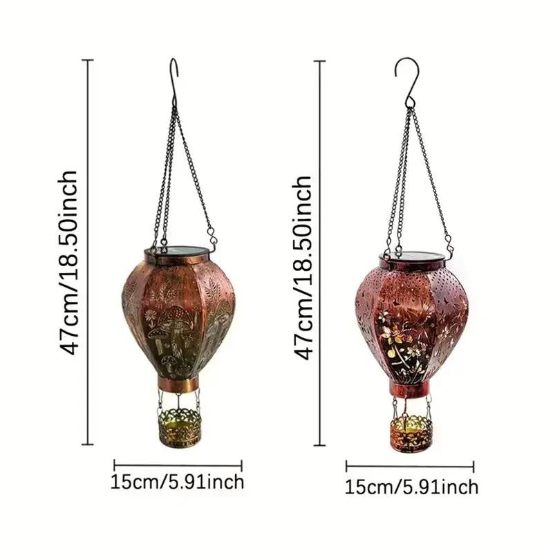 🎈🌙OFFRE LIMITÉE 62% DE RÉDUCTION! Lanterne Montgolfière Solaire – Lumière Suspendue pour Jardin, Terrasse ou Cour, S’allume Automatique au Crépuscule, Lueur Flottante Magique – Parfaite pour les Soirées & Fêtes 🏮🌸