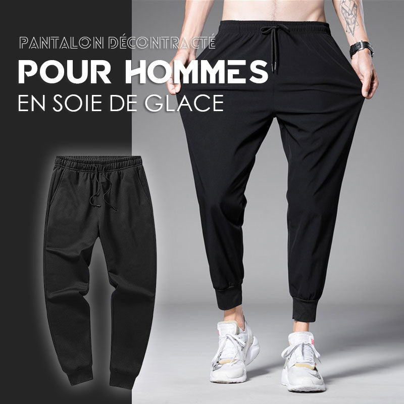 FEOYA Homme Slip Avec Chaîne En Métal Tanga Soie De Glace Taille Basse - String Respirant Et Sexy