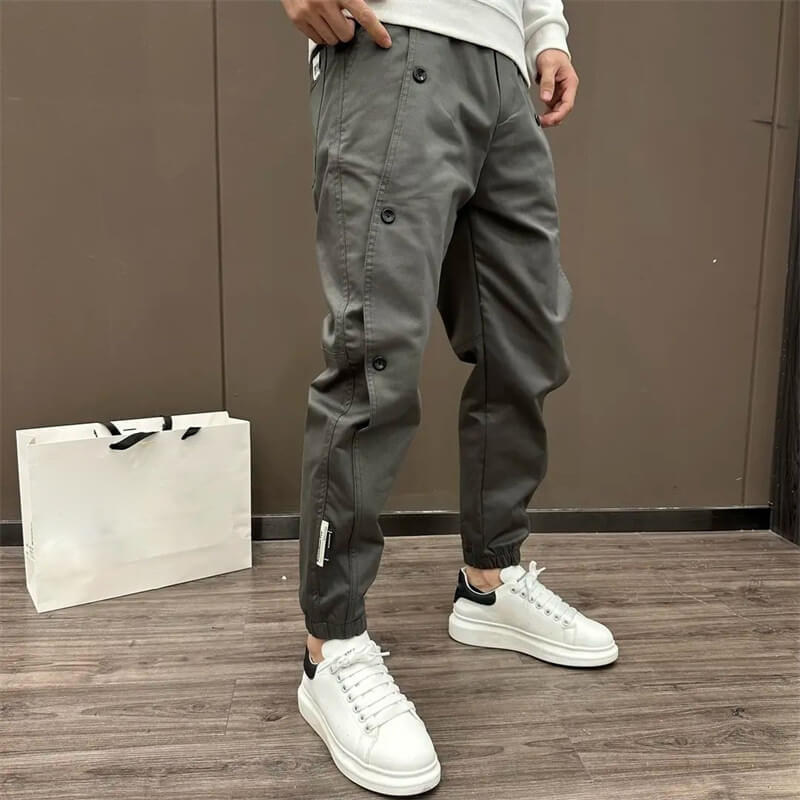 PANTALON À BOUTONS DÉCONTRACTÉS POUR HOMME