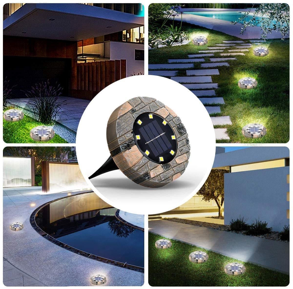Lampes solaires au sol - Modèle Rock