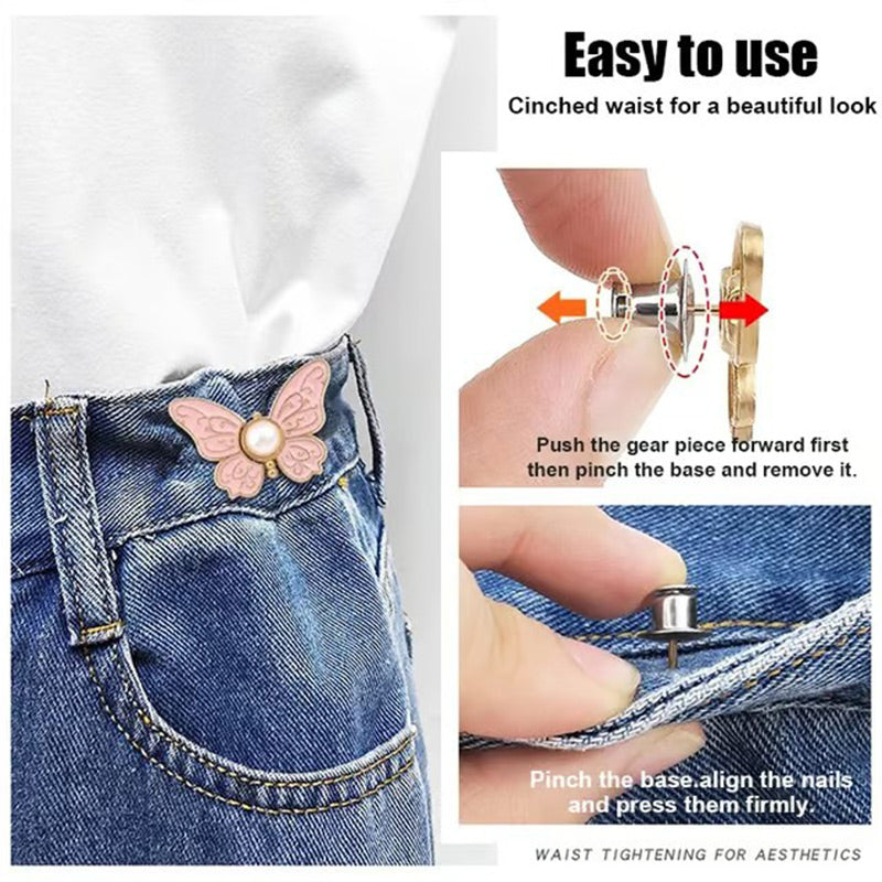 Boucle de réglage de taille papillon amovible (1 acheté, 4 offerts)