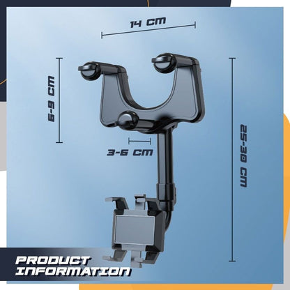 Support de Téléphone de Voiture Rotatif et Rétractable