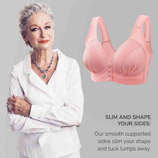🔥Bouton avant Soutien-gorge respirant en coton doux pour la peau - Achetez-en 1 et obtenez-en 2 gratuitement（3 pcs）
