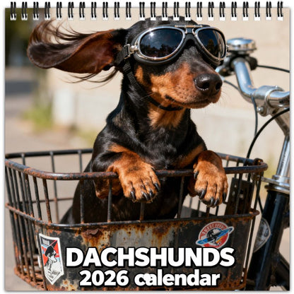 Calendrier mural 2026 – Adorables teckels