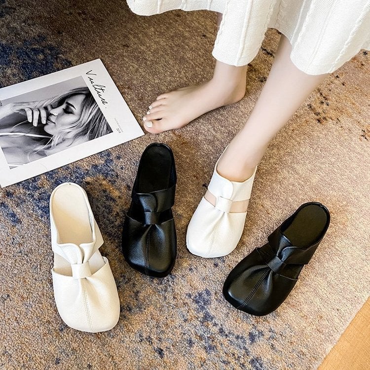 🔥Soldes d'été 50% de réduction👣Mules plates à découpes