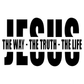 🎄 Le Cadeau Parfait 💗✝️ “Jesus-The Way·The Truth·The Life” Autocollant chrétien en vinyle pour voiture