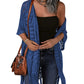 🌸🦋🌼 OFFRE LIMITÉE 50% DE RÉDUCTION! Poncho/Pareo Bohème en Maille Ajourée pour Femme – Ouverture Devant avec Pompons et Franges, Tissu Léger, Idéal pour les Jours Ensoleillés, les Vacances et le Quotidien Chic ✨🎶