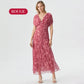🎁  Vente chaude 55% de réduction 🔥 Robe imprimée à col V hors épaule pour femmes