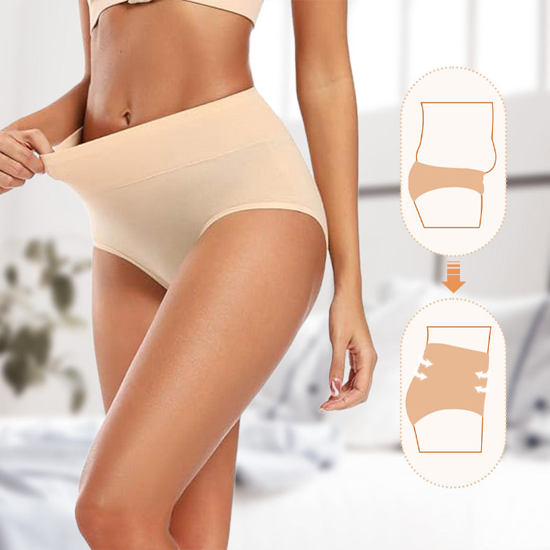 💥Achetez-en 1, obtenez-en 4 gratuitement💕Culotte taille haute en coton pour femmes, grande taille, rehaussant les hanches