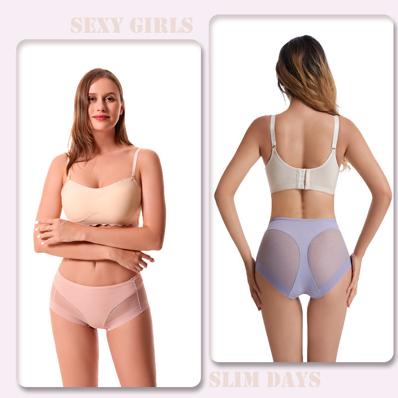 Acheter 1 obtenir 1 gratuit - Culotte taille haute en soie glacée