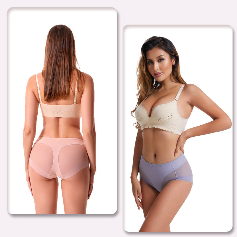 Acheter 1 obtenir 1 gratuit - Culotte taille haute en soie glacée