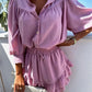 Jupe de chemise en lin en coton
