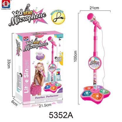 📢📢50 % de réduction !!!🎁 Microphone karaoké pour enfants avec lecteur de musique lumineux — Le cadeau idéal pour vos petits