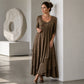 Best-seller🏆👗 Robe midi à volants avec motif en forme de cœur – Coupe trapèze flatteuse et tissu léger, idéale pour les voyages ou les sorties entre amis