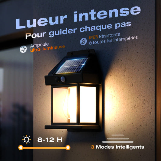 🔥 49% de réduction – Applique Murale Solaire à Détecteur de Mouvement en Tungstène ! 💡🌙 Étanche, Autonome & Idéale pour Jardin, Entrée ou Garage
