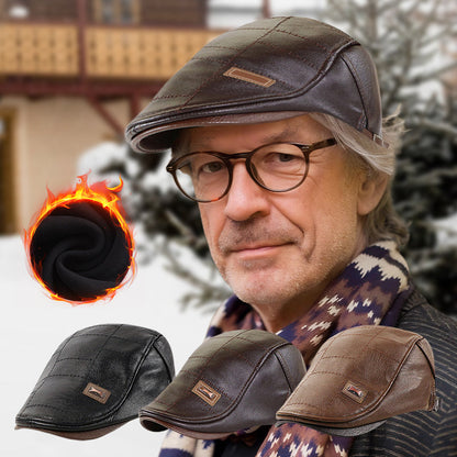 Nouveau béret en cuir à la mode