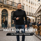 👕42% DE RÉDUCTION ! ✨ T-shirt Homme à Col Montant - Coupe Adjustable et Tissu Respirant, Idéal pour Sport ou Quotidien 🏃‍♂️