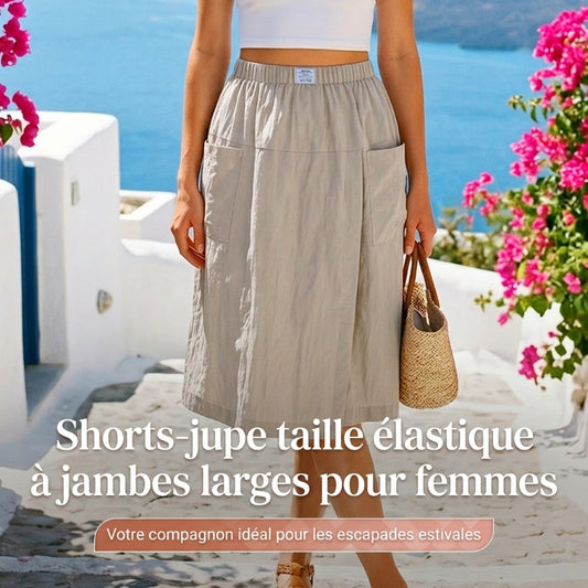 📢📢50 % DE RÉDUCTION !! ⏰Jupe-short décontractée à taille élastique pour femme