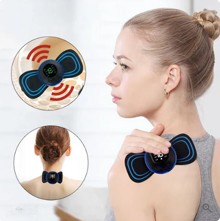 🙌Masseur Portable avec 8 Modes et Écran LCD - Mini Stimulateur Musculaire pour Soulagement de la Douleur