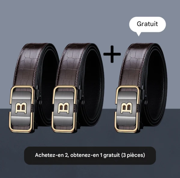🔥 46 % de réduction ! Ceinture homme motif crocodile – Boucle automatique, ajustement sans trous & look luxe 💼🐊