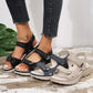【36-43】 2024 Nouvelles sandales grandes tailles pour femmes, sportives, confortables, sandales droites avec bouche de poisson