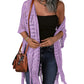 🌸🦋🌼 OFFRE LIMITÉE 50% DE RÉDUCTION! Poncho/Pareo Bohème en Maille Ajourée pour Femme – Ouverture Devant avec Pompons et Franges, Tissu Léger, Idéal pour les Jours Ensoleillés, les Vacances et le Quotidien Chic ✨🎶