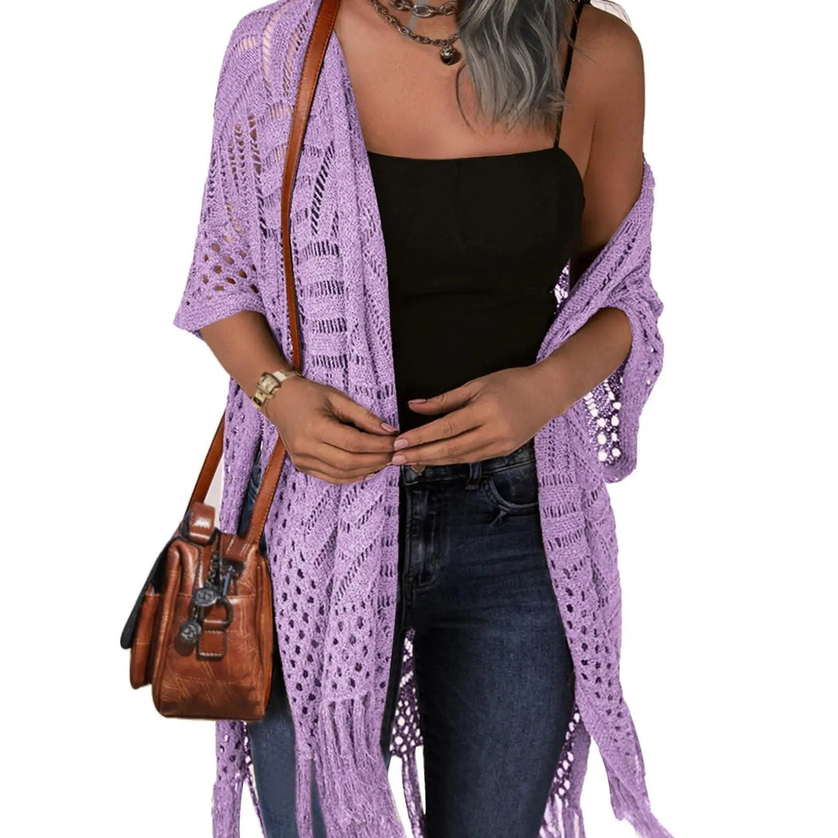 🌸🦋🌼 OFFRE LIMITÉE 50% DE RÉDUCTION! Poncho/Pareo Bohème en Maille Ajourée pour Femme – Ouverture Devant avec Pompons et Franges, Tissu Léger, Idéal pour les Jours Ensoleillés, les Vacances et le Quotidien Chic ✨🎶