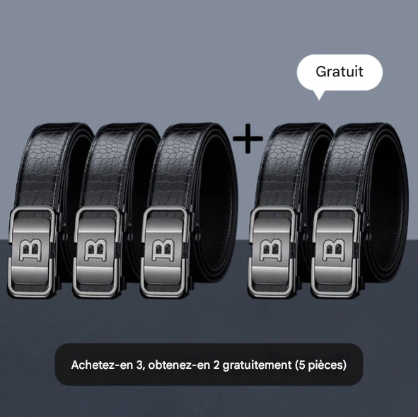 🔥 46 % de réduction ! Ceinture homme motif crocodile – Boucle automatique, ajustement sans trous & look luxe 💼🐊