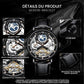 ⌚Montre automatique mécanique étanche et multifonctionnelle pour homme avec double fuseau horaire