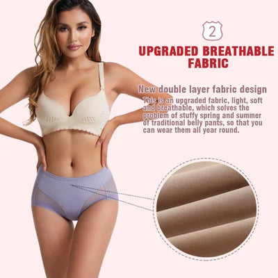 Acheter 1 obtenir 1 gratuit - Culotte taille haute en soie glacée