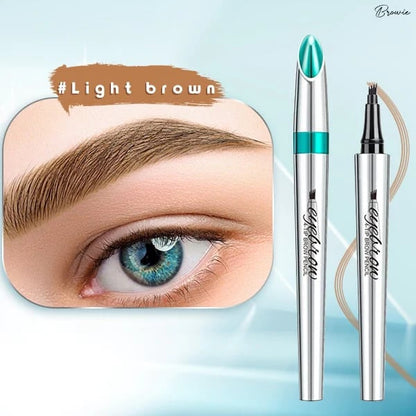 🌸Stylo à Sourcils Microblading 3D étanche à 4 Pointes de fourche pour tatouage