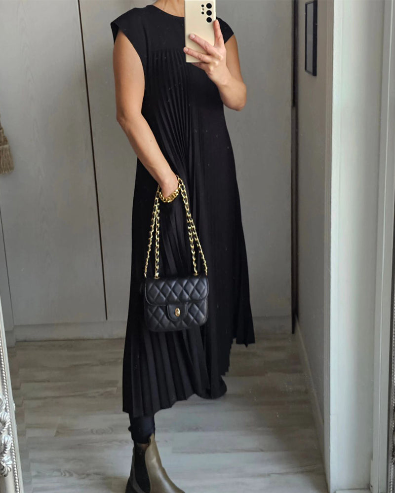 💝 Robe sans manches élégante et unie ✨