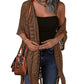 🌸🦋🌼 OFFRE LIMITÉE 50% DE RÉDUCTION! Poncho/Pareo Bohème en Maille Ajourée pour Femme – Ouverture Devant avec Pompons et Franges, Tissu Léger, Idéal pour les Jours Ensoleillés, les Vacances et le Quotidien Chic ✨🎶