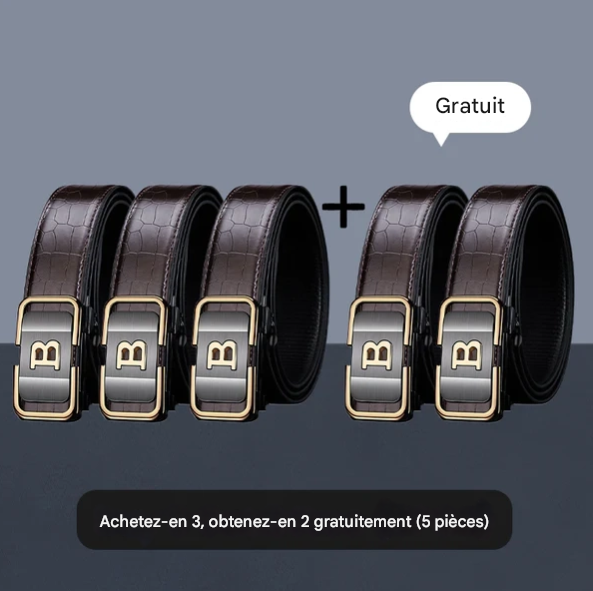 🔥 46 % de réduction ! Ceinture homme motif crocodile – Boucle automatique, ajustement sans trous & look luxe 💼🐊