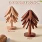🎅 Soldes de Noël - 50 % DE RÉDUCTION 🎄✨ Ensemble de dessous-de-plat naturels - 4 dessous-de-plat en bois et 1 support en forme d'arbre de Noël