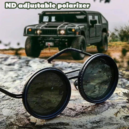 🕶️🔥Achetez-en 1, obtenez-en 1 gratuit🔥Lunettes de soleil rondes polarisées à teinte ajustable – Style & protection en un seul geste!