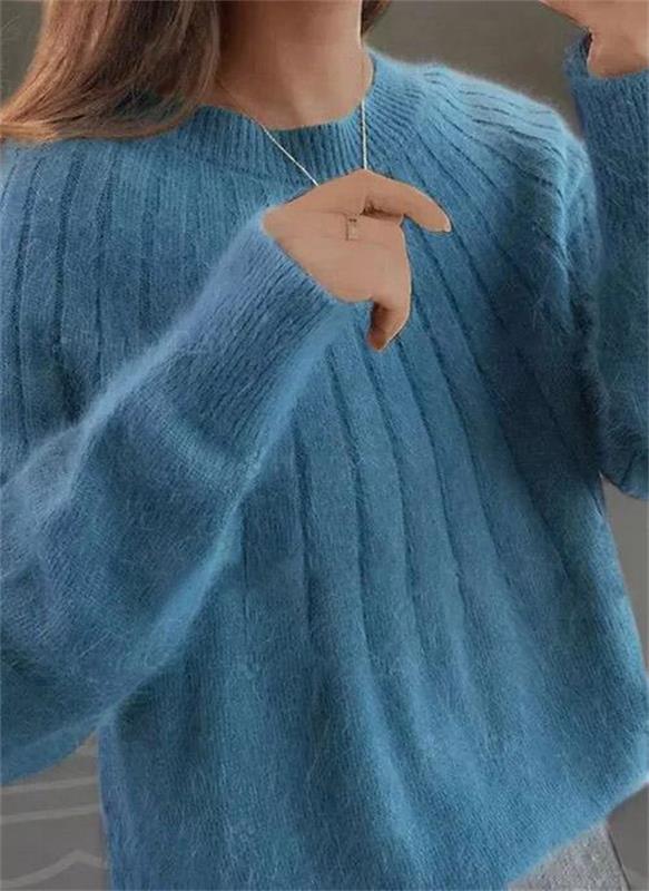 🌸Pull en tricot doux de couleur unie✨