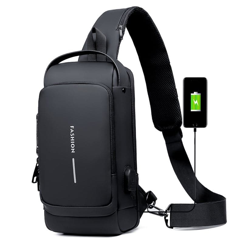 Sac de sport à bandoulière antivol avec chargeur USB