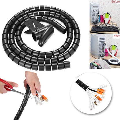🔥 1 acheté = 1 OFFERT 🎁 Serre-câbles anti-morsure pour l'organisation | Gaine de protection pour câbles et fils 🛡️