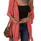 🌸🦋🌼 OFFRE LIMITÉE 50% DE RÉDUCTION! Poncho/Pareo Bohème en Maille Ajourée pour Femme – Ouverture Devant avec Pompons et Franges, Tissu Léger, Idéal pour les Jours Ensoleillés, les Vacances et le Quotidien Chic ✨🎶