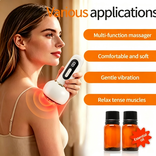 Brosse de massage électrique pour les méridiens et appareil de ventouses intelligent avec fonction chauffante