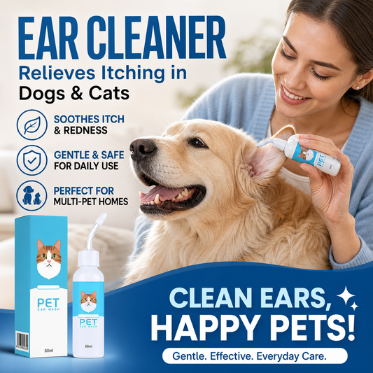 🐶🐱 Nettoyant pour oreilles, soulage les démangeaisons chez les chiens et les chats